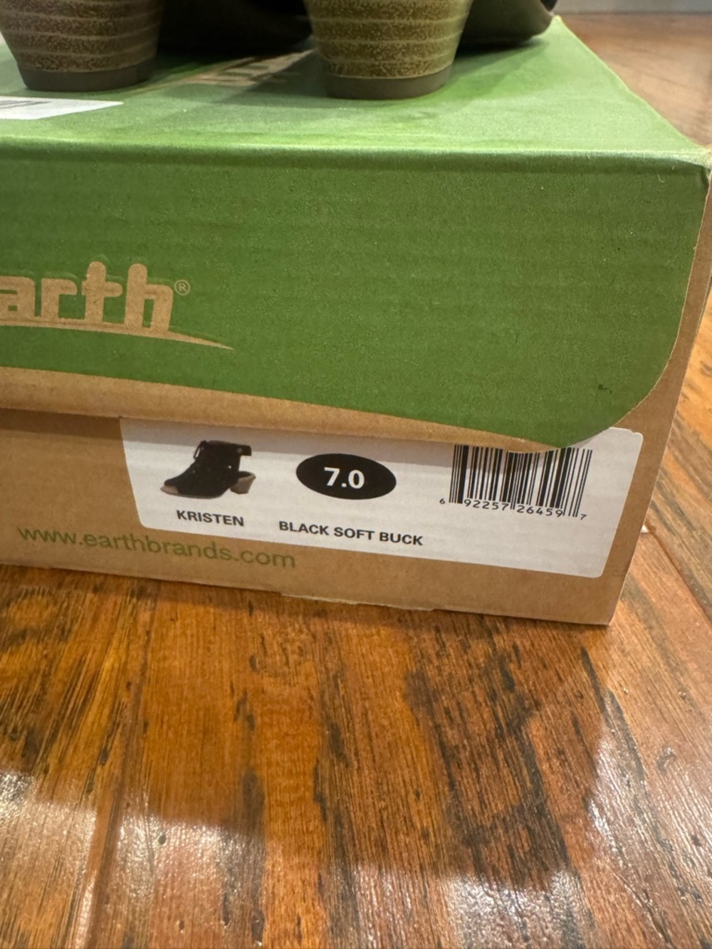 Earth Black Soft Buck Kristen Ankle Booties - Picture 2 of 6